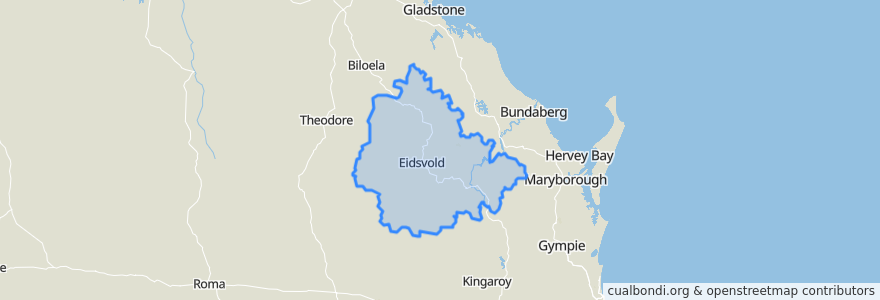 Mapa de ubicacion de North Burnett Regional.