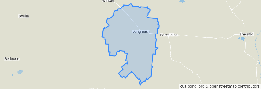 Mapa de ubicacion de Longreach Regional.