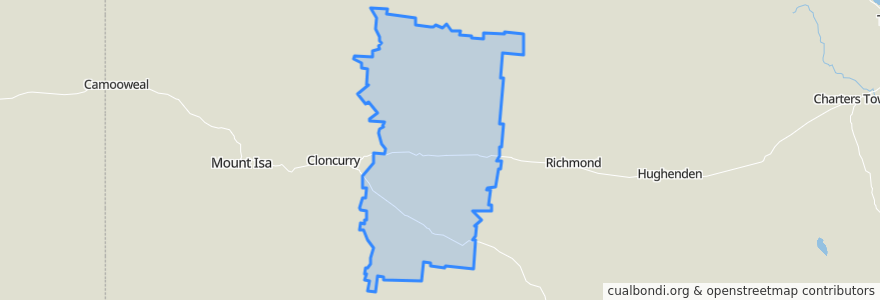 Mapa de ubicacion de McKinlay Shire.