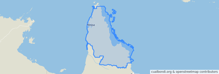 Mapa de ubicacion de Cook Shire.