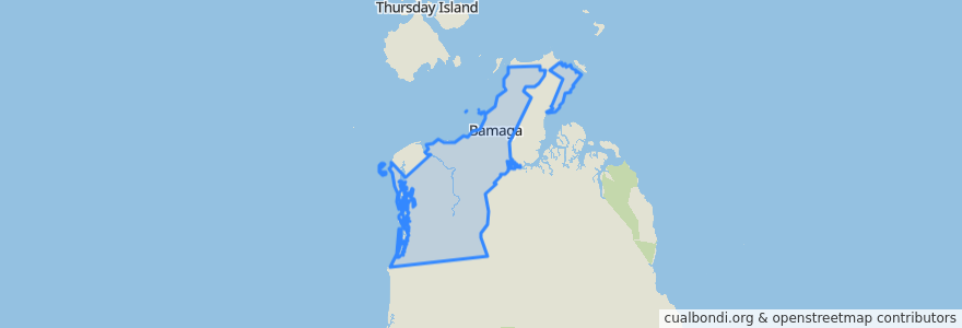 Mapa de ubicacion de Northern Peninsula Area Regional.