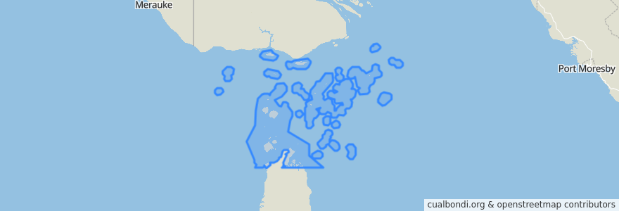 Mapa de ubicacion de Torres Shire.