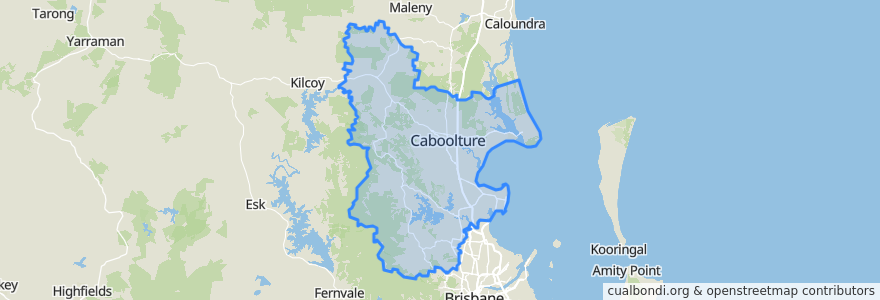 Mapa de ubicacion de City of Moreton Bay.