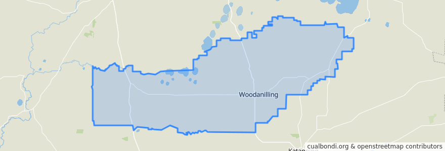 Mapa de ubicacion de Shire Of Woodanilling.