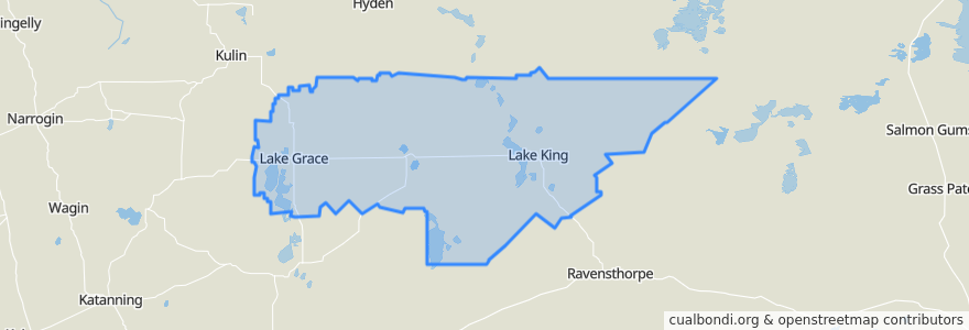 Mapa de ubicacion de Shire Of Lake Grace.