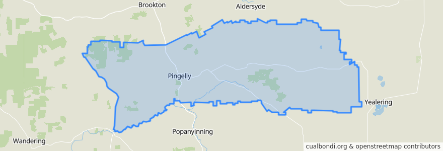 Mapa de ubicacion de Shire Of Pingelly.