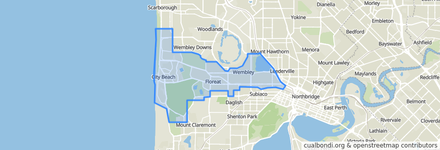 Mapa de ubicacion de Town of Cambridge.