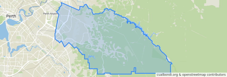 Mapa de ubicacion de City Of Kalamunda.