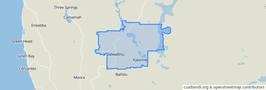 Mapa de ubicacion de Shire Of Dalwallinu.