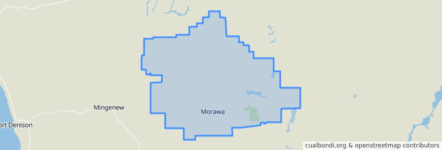 Mapa de ubicacion de Shire of Morawa.