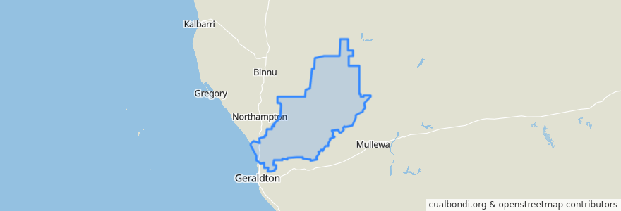 Mapa de ubicacion de Shire Of Chapman Valley.