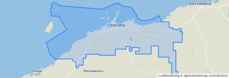 Mapa de ubicacion de City Of Karratha.