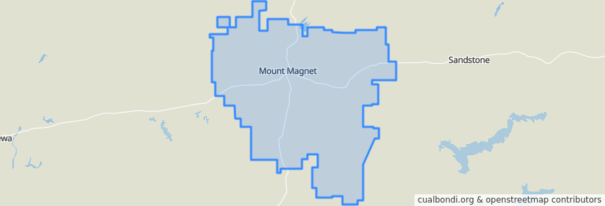 Mapa de ubicacion de Shire Of Mount Magnet.