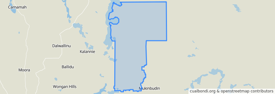 Mapa de ubicacion de Shire Of Mount Marshall.