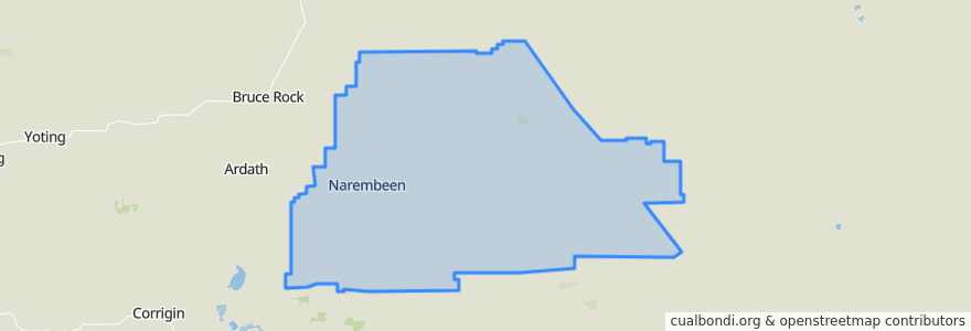 Mapa de ubicacion de Shire Of Narembeen.