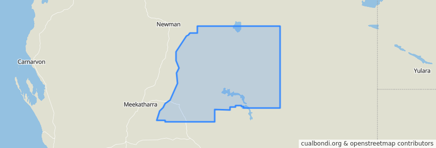 Mapa de ubicacion de Shire Of Wiluna.