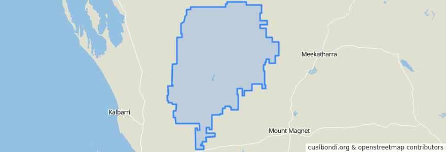 Mapa de ubicacion de Shire Of Murchison.