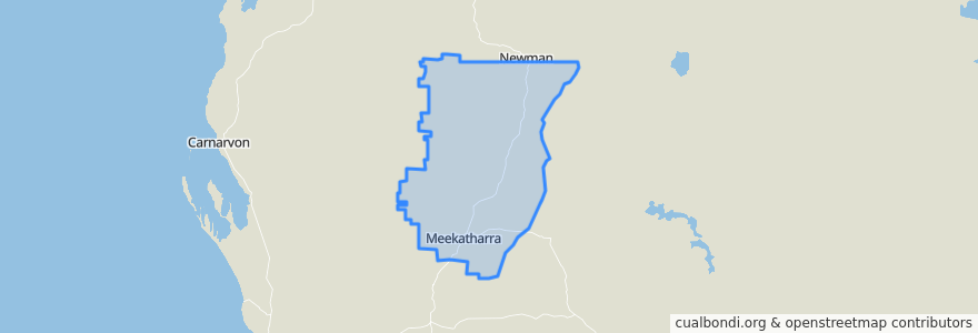 Mapa de ubicacion de Shire of Meekatharra.