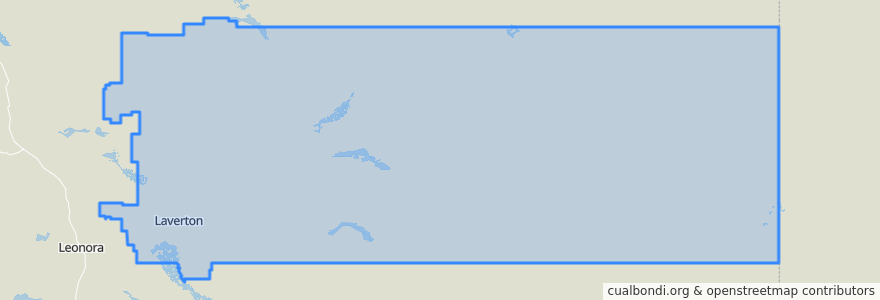 Mapa de ubicacion de Shire Of Laverton.