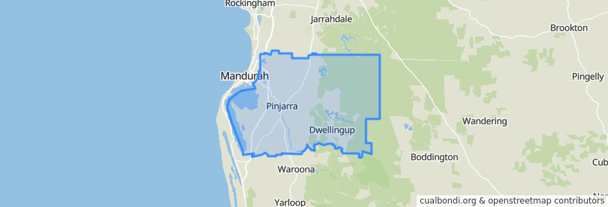 Mapa de ubicacion de Shire of Murray.