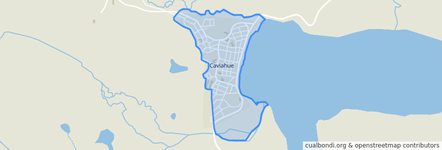 Mapa de ubicacion de Caviahue.