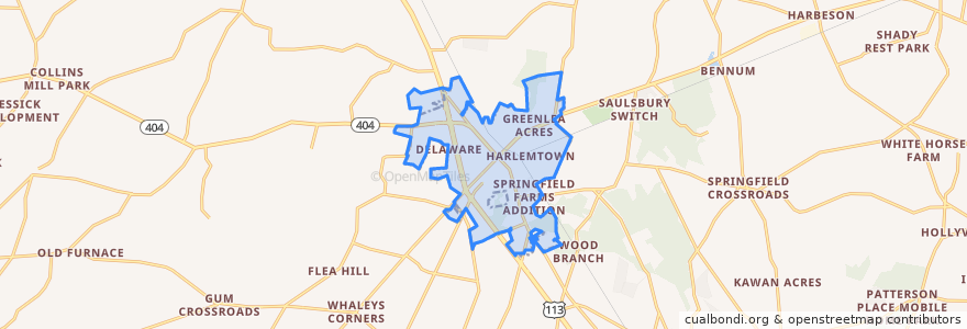 Mapa de ubicacion de Georgetown.