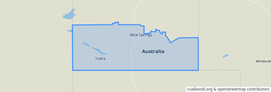 Mapa de ubicacion de Macdonnell Region.