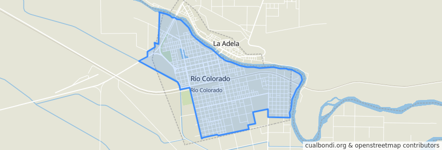 Mapa de ubicacion de Río Colorado.