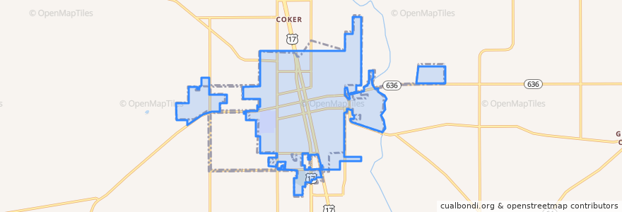 Mapa de ubicacion de Wauchula.