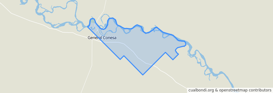 Mapa de ubicacion de Municipio de General Conesa.