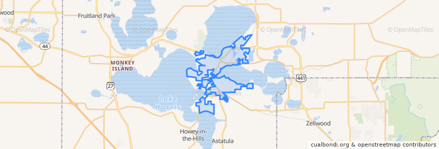 Mapa de ubicacion de Tavares.