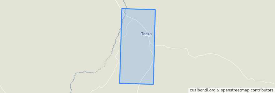 Mapa de ubicacion de Municipio de Tecka.