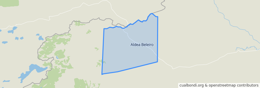 Mapa de ubicacion de Comuna Rural de Aldea Beleiro.