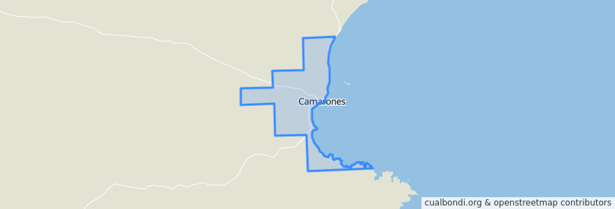 Mapa de ubicacion de Municipio de Camarones.