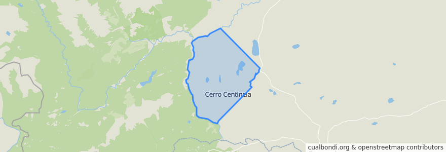 Mapa de ubicacion de Comuna Rural de Cerro Centinela.