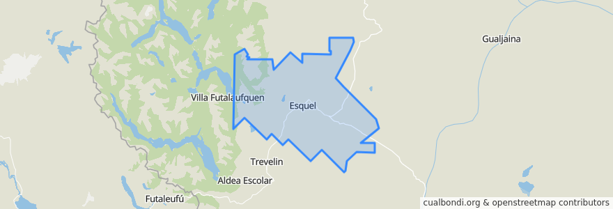 Mapa de ubicacion de Municipio de Esquel.