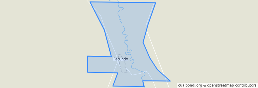 Mapa de ubicacion de Comuna Rural de Facundo.