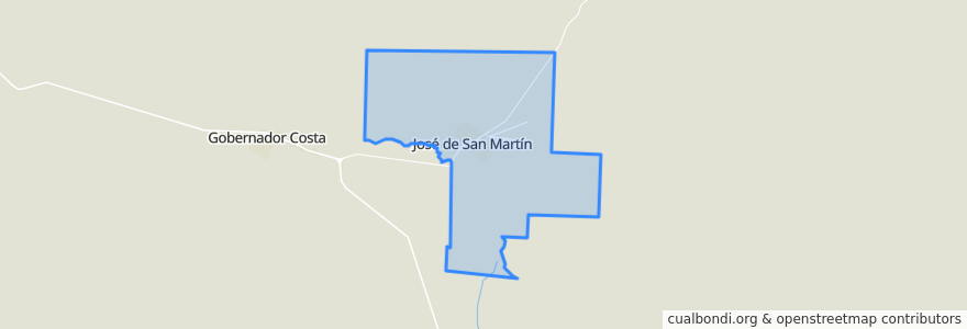 Mapa de ubicacion de Municipio de José de San Martín.