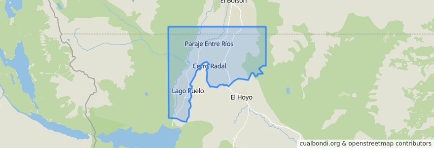 Mapa de ubicacion de Municipio de Lago Puelo.