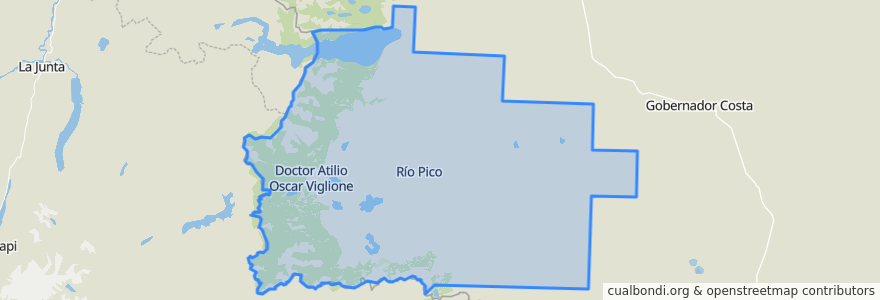 Mapa de ubicacion de Municipio de Río Pico.