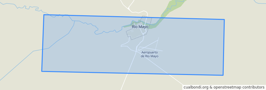 Mapa de ubicacion de Municipio de Río Mayo.