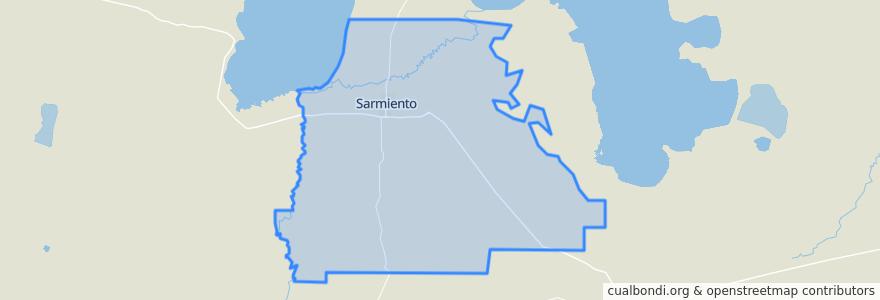 Mapa de ubicacion de Municipio de Sarmiento.