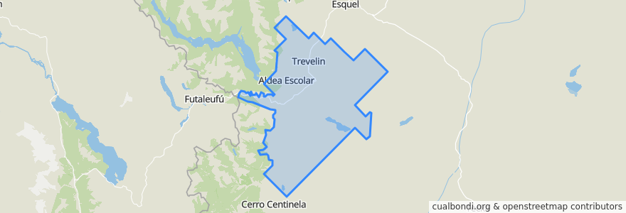 Mapa de ubicacion de Municipio de Trevelin.