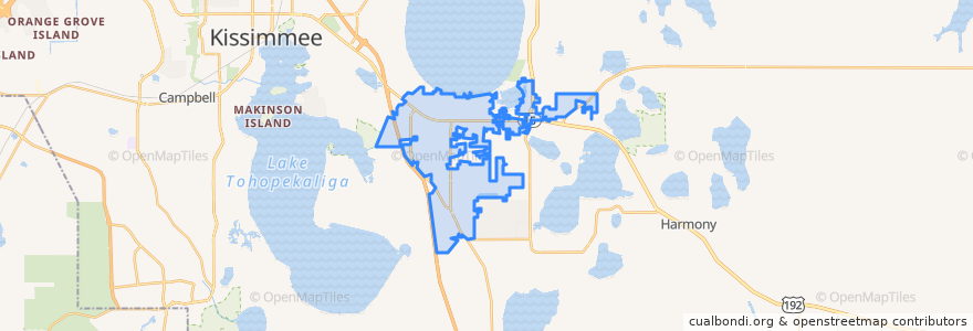 Mapa de ubicacion de Saint Cloud.