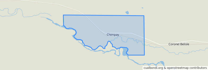 Mapa de ubicacion de Municipio de Chimpay.