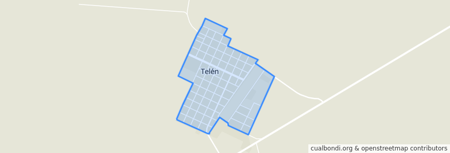 Mapa de ubicacion de Telén.