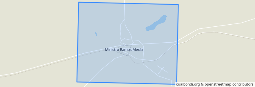 Mapa de ubicacion de Municipio de Ministro Ramos Mexía.