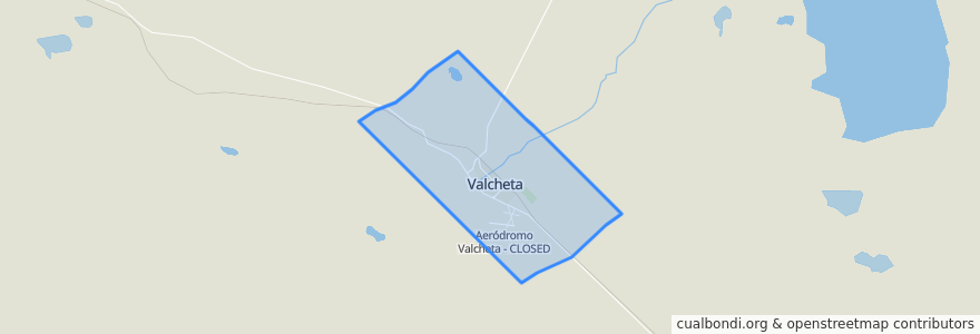 Mapa de ubicacion de Municipio de Valcheta.