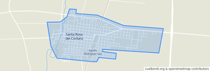 Mapa de ubicacion de Santa Rosa del Conlara.