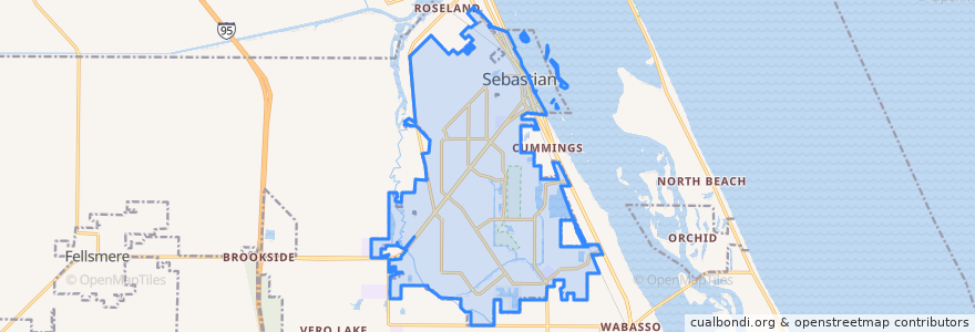 Mapa de ubicacion de Sebastian.